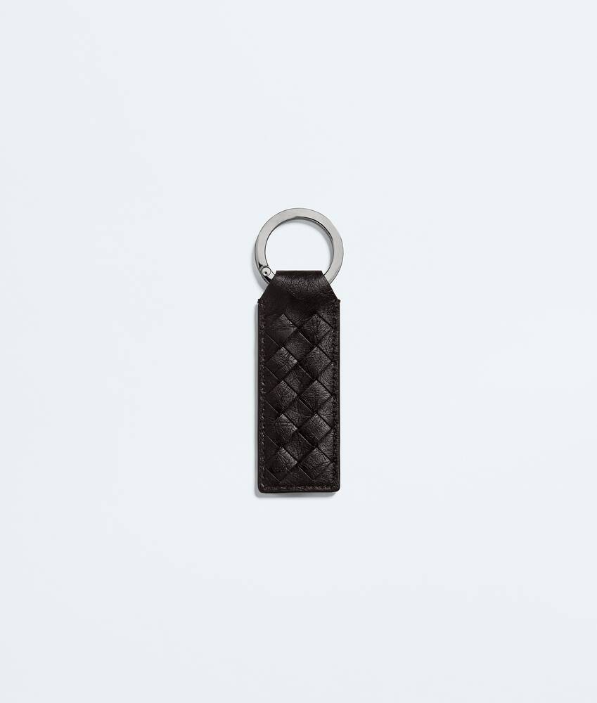 Men's Woven Mycelium Key Ring in Espresso Bottega Veneta Croatia EN - Image 2
