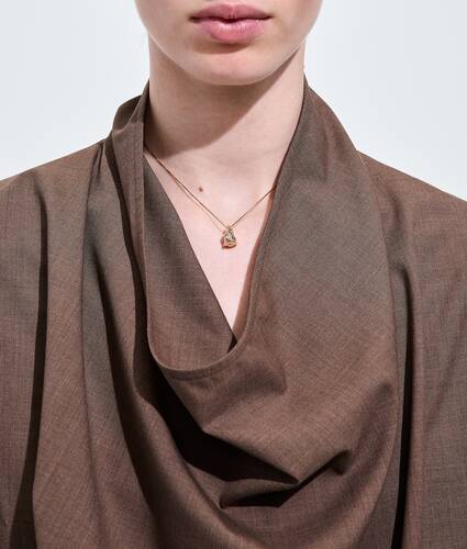 Women's Drop Pendant Necklace in Silver/yellow gold Bottega Veneta Germany EN - Image 2