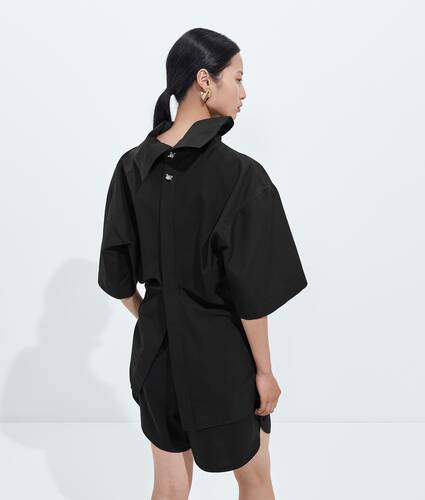 Women's Compact Cotton Toile Top in Double black Bottega Veneta United States EN - Image 3