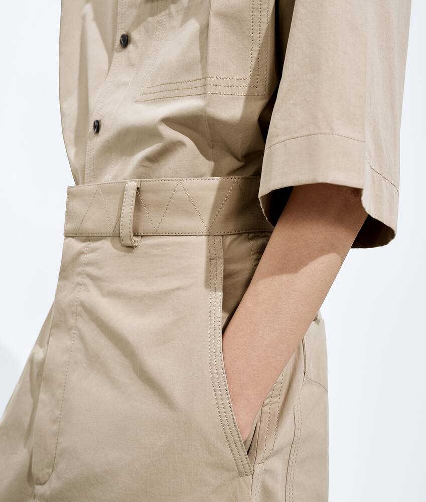 Men's Cotton Toile Cargo Pants in Stucco Bottega Veneta Slovakia EN - Image 4