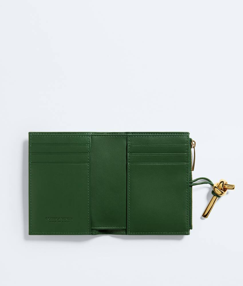 Ela's Carteira Bi-Fold Andiamo pequena em Basil Bottega Veneta Brasil PT - Image 2