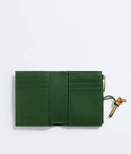 Ela's Carteira Bi-Fold Andiamo pequena em Basil Bottega Veneta Brasil PT - Image 2