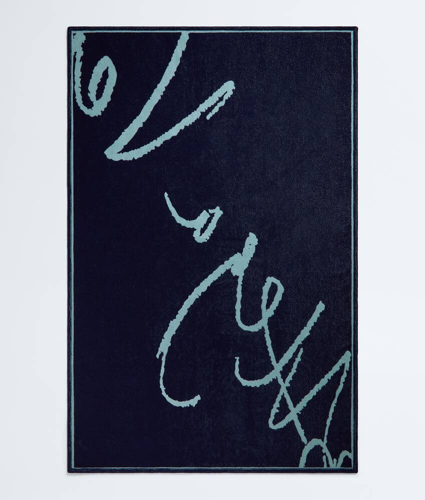 Women's Cotton Beach Towel in Air/night residue Bottega Veneta United Kingdom EN - Image 2