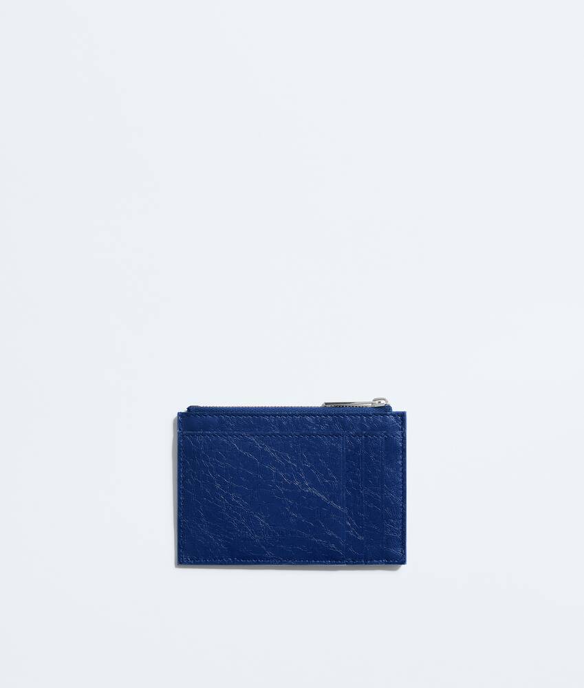 Men's Woven Mycelium Zipped Card Case  in Blue royal Bottega Veneta Croatia EN - Image 3