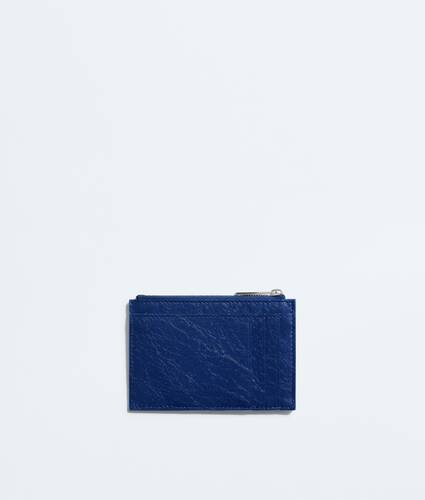 Men's Woven Mycelium Zipped Card Case  in Blue royal Bottega Veneta Croatia EN - Image 3