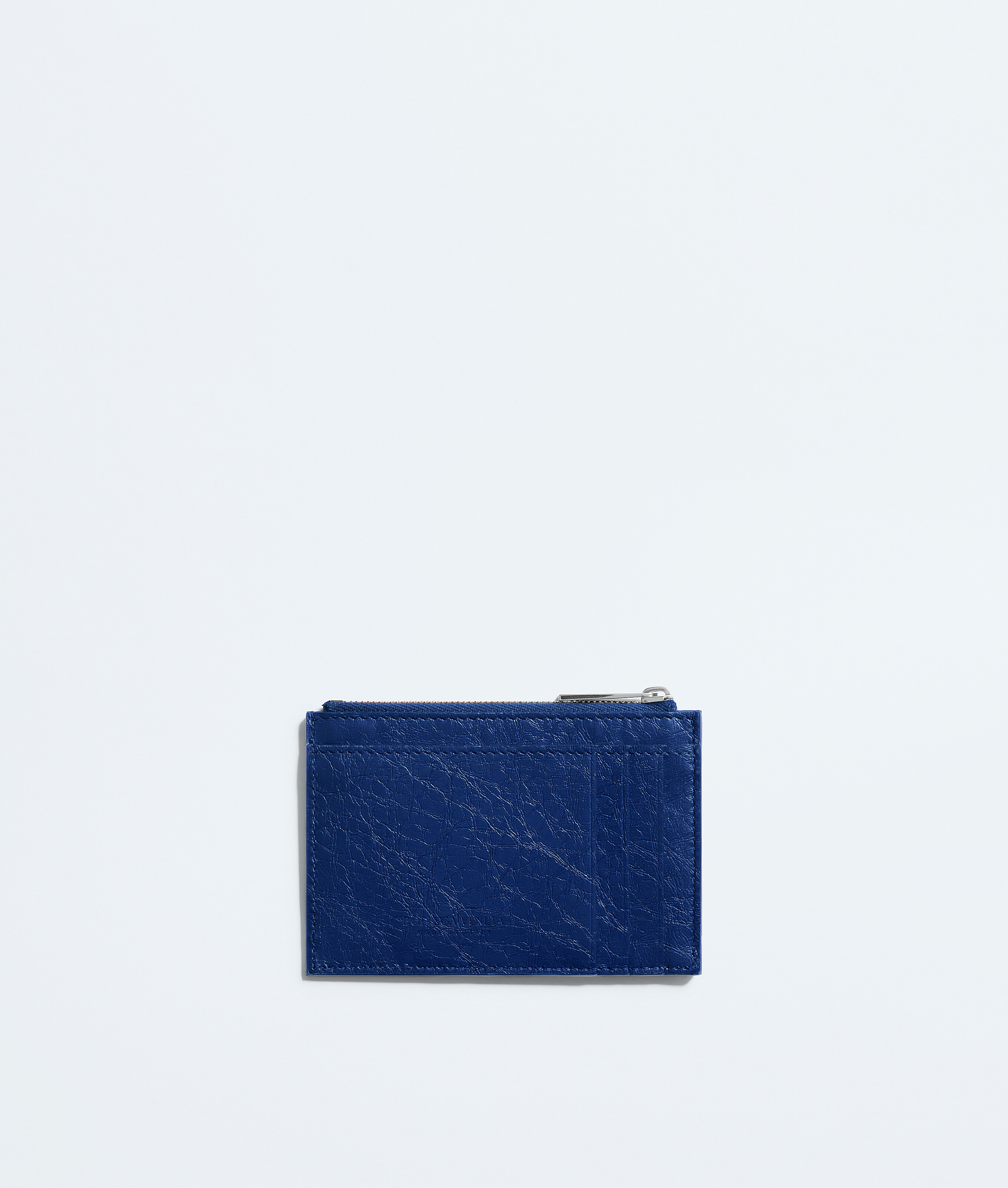 Men's Woven Mycelium Zipped Card Case  in Blue royal Bottega Veneta Luxembourg EN - Image 3