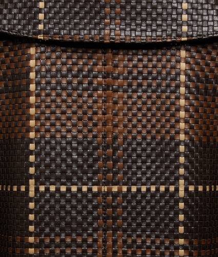 Men's Mini Intrecciato Leather Coat in Nocciola/fond/sesame Bottega Veneta Poland EN - Image 5