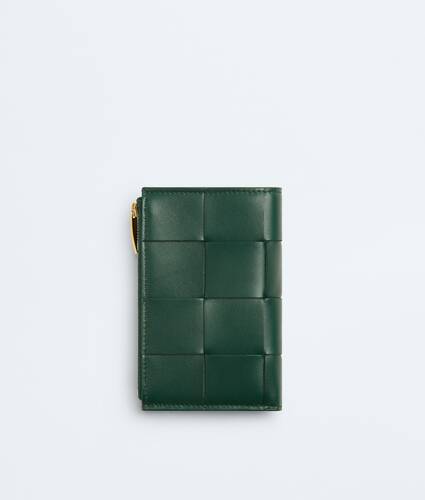 Women's Cassette Medium Bi-Fold Wallet in Emerald green Bottega Veneta Malaysia EN - Image 3