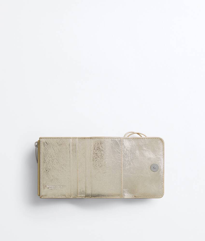 Women's Andiamo Tri-Fold Wallet in Supermoon/silver Bottega Veneta Romania EN - Image 4