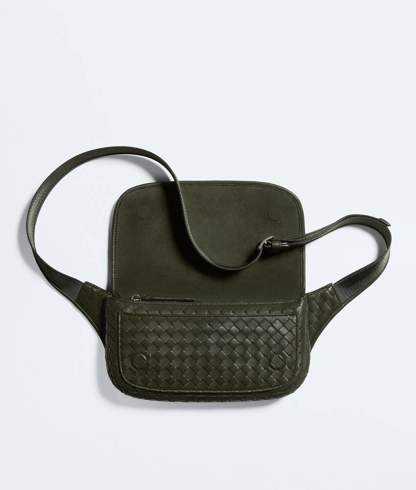 Men's Veneto Belt Bag in Bark green Bottega Veneta Italy EN - Image 3