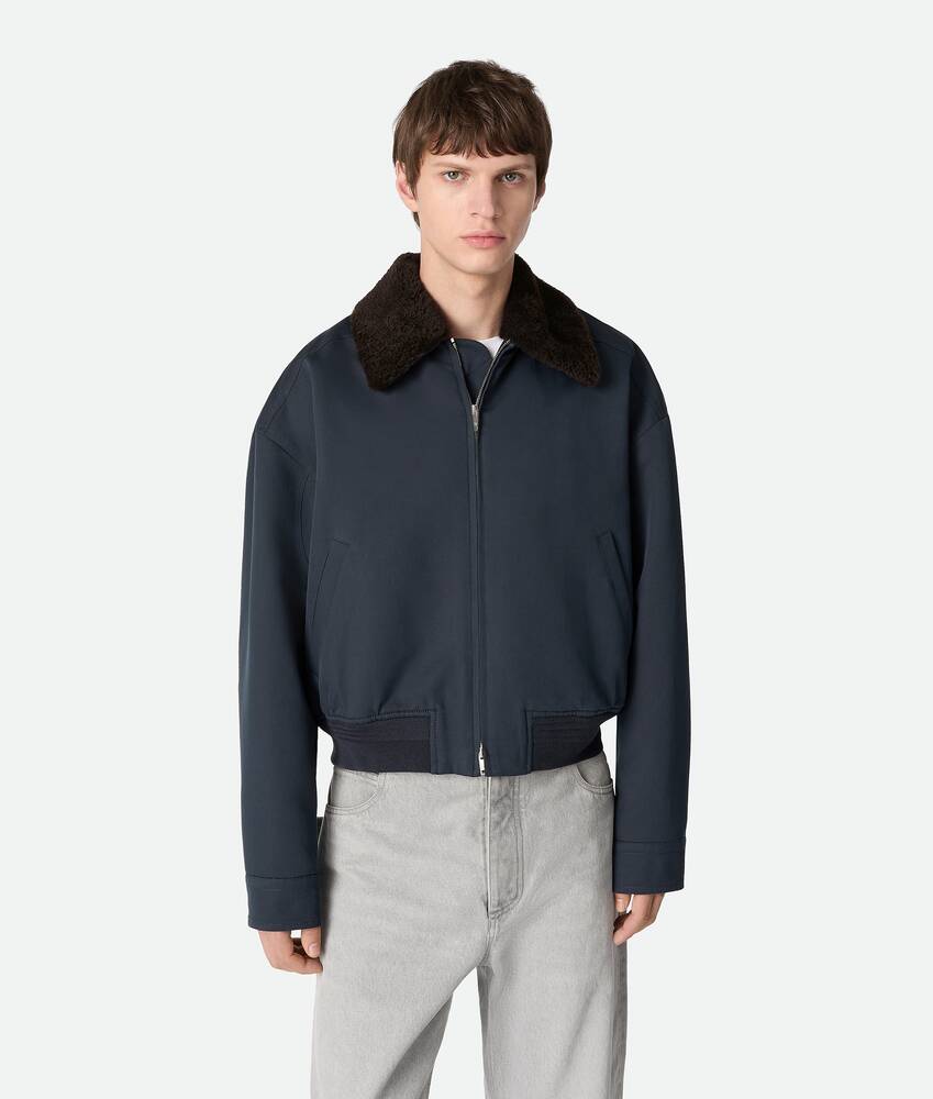 Display a large version of the product image 1 - Silk And Cotton Twill Bomber Jacket