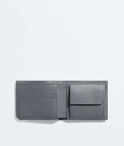 Men's Intrecciato Piccolo Bi-Fold Wallet with Coin Purse in Black/thunder Bottega Veneta Czechia EN - Image 2