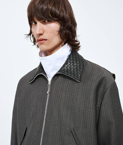 Men's Wool And Mohair Blouson in Desert/gray melange Bottega Veneta Bulgaria EN - Image 4