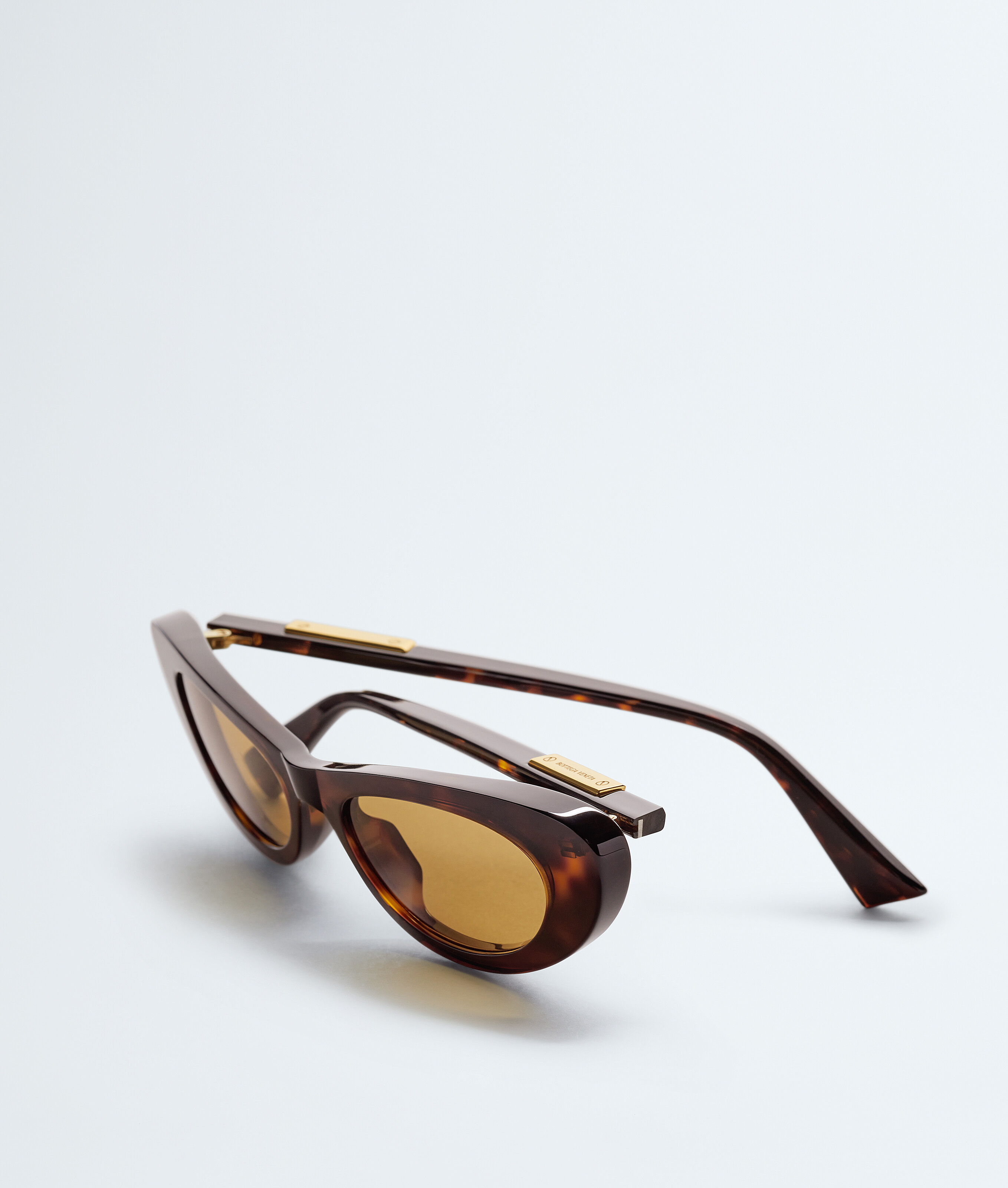 Snap Oval Sunglasses in Havana/yellow Bottega Veneta Luxembourg EN - Image 3