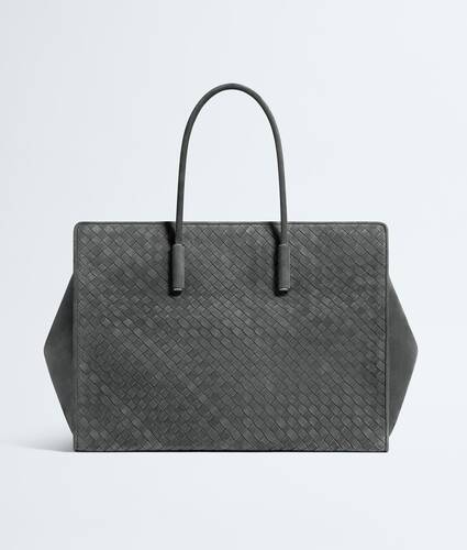 Women's Large Barbara Tote in Obsidian gray Bottega Veneta Zimbabwe EN - Image 1