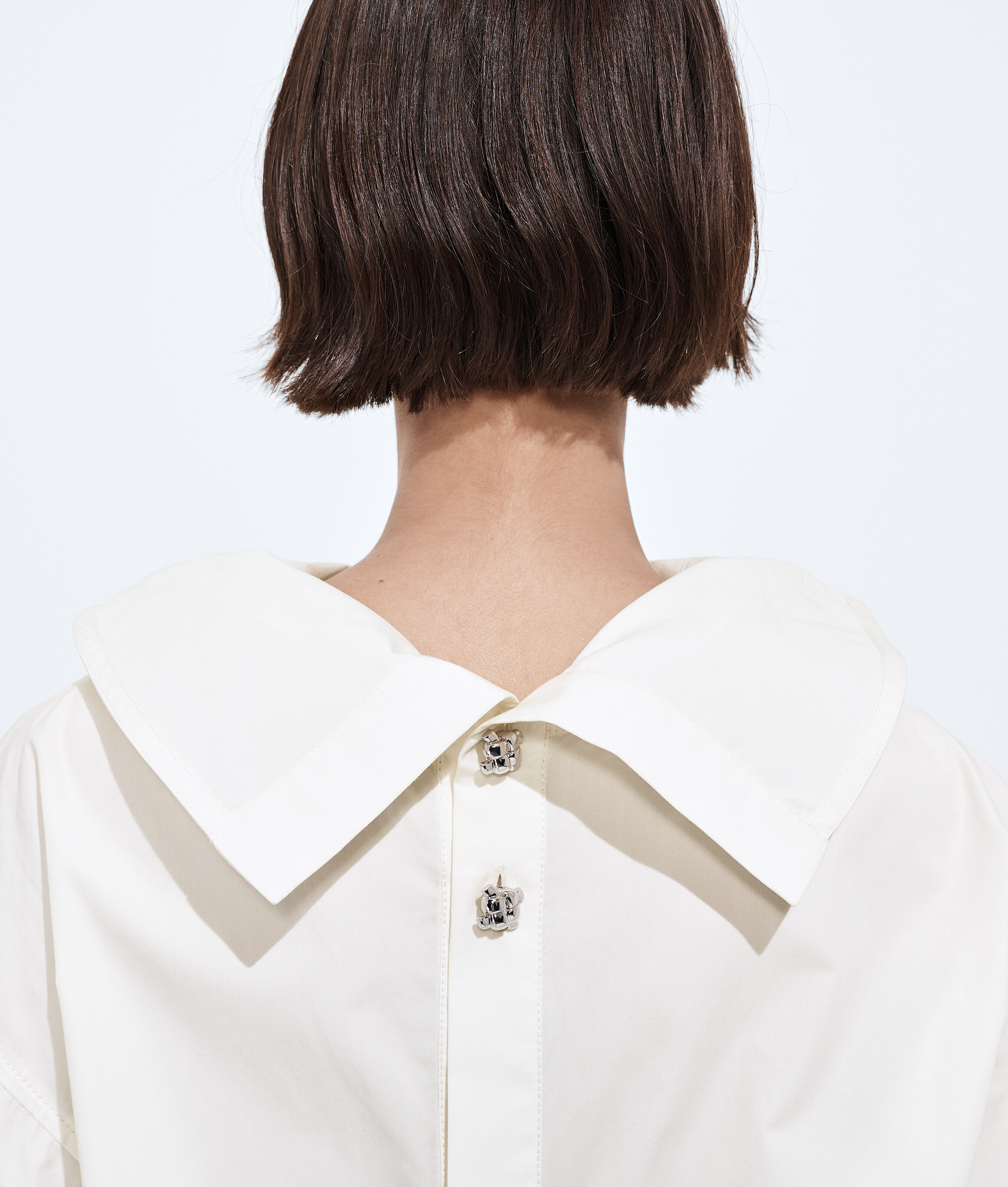 Women's Compact Cotton Toile Top in Chalk Bottega Veneta Luxembourg EN - Image 6
