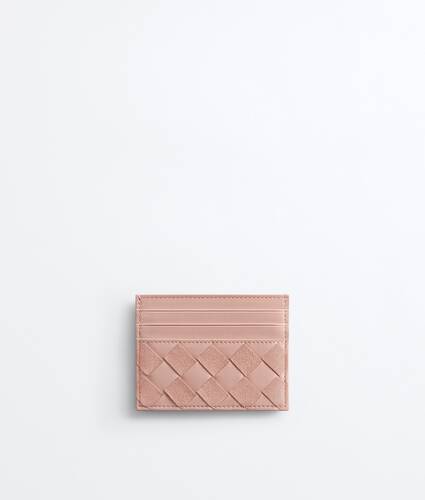 Portacarte di credito Intrecciato da Donna in Terra pink Bottega Veneta Italia IT - Image 1