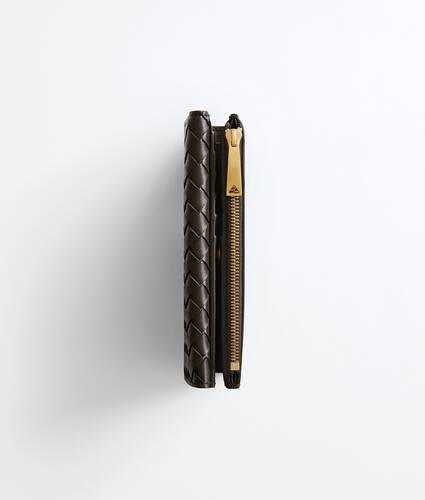 Portefeuille &agrave; deux volets Intrecciato Piccolo moyen format avec rabat pour Femme en Espresso Bottega Veneta Luxembourg FR - Image 4