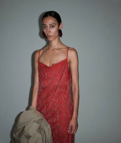 ビスコース フィルクーペ ドレス のために ウィメンズ で フラッシュレッド Bottega Veneta 日本 JA - Image 4