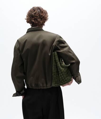 Men's Cotton Gabardine Blouson in Dark juniper Bottega Veneta Canada EN - Image 3
