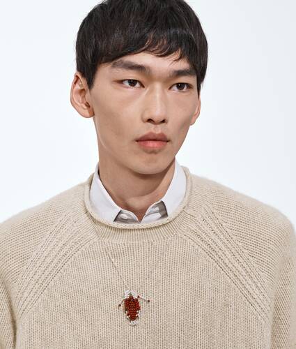 Men's Lobster Pendant Necklace in Red jasper Bottega Veneta Bulgaria EN - Image 2