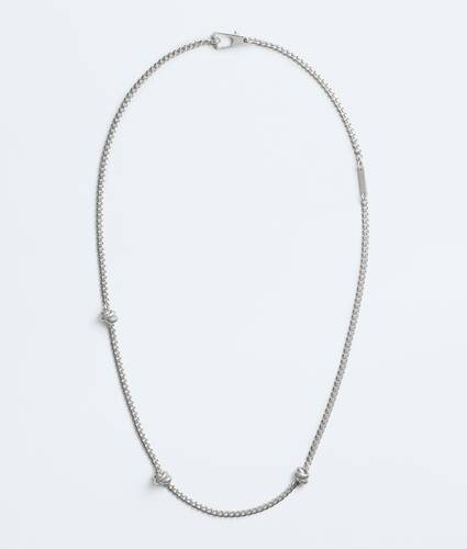Men's Knot Necklace in Silver Bottega Veneta Romania EN - Image 1