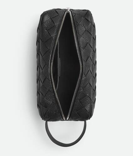 Men's Intrecciato Travel Pouch in Black Bottega Veneta Norway EN - Image 3
