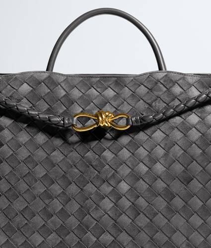 Women's Large Andiamo in Obsidian gray Bottega Veneta Zimbabwe EN - Image 7