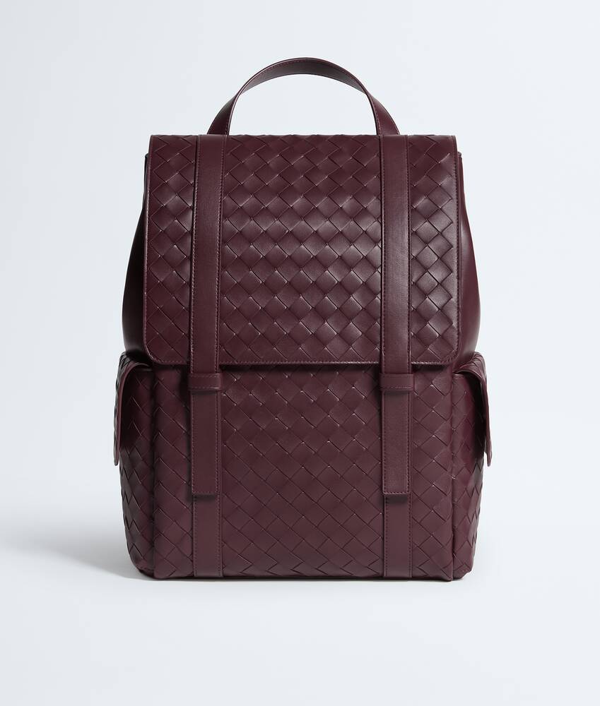 bottega veneta intrecciato brown leather bag backpack Drawstring closure Intrecciato leather backpack