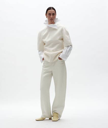 Ela's Blusa em L&atilde; Mohair e Seda Mikado em Rice Bottega Veneta Brasil PT - Image 1