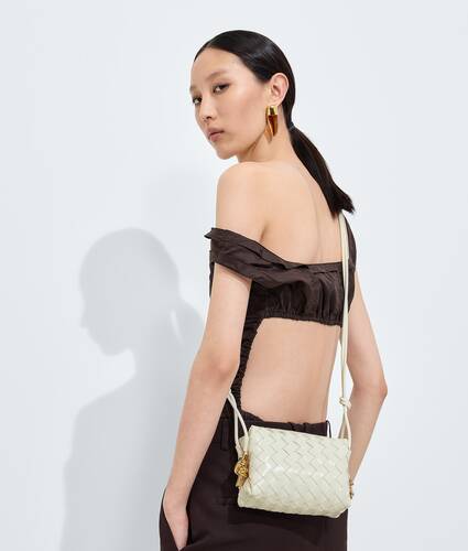 Women's Mini Loop Metal Knots in Bone Bottega Veneta Belgium EN - Image 2