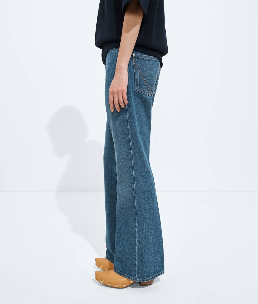 Display a large version of the product image 2 - Medium Indigo Flared Jeans