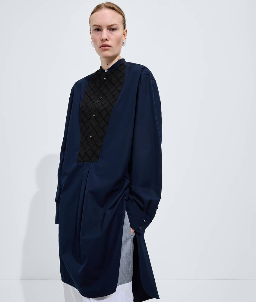 Women's Cotton Poplin Top in Double black Bottega Veneta Bulgaria EN - Image 2