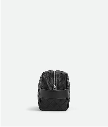 Men's Intrecciato Travel Pouch in Black Bottega Veneta United States EN - Image 2