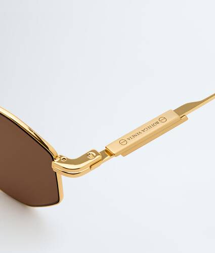 Classic Aviator Sonnenbrille in Gold brown Bottega Veneta &Ouml;sterreich DE - Image 4