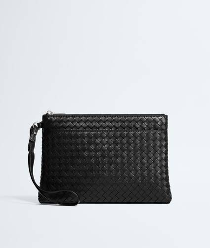 Men's Intrecciato Piccolo Prism Pouch in Black Bottega Veneta United Arab Emirates EN - Image 1