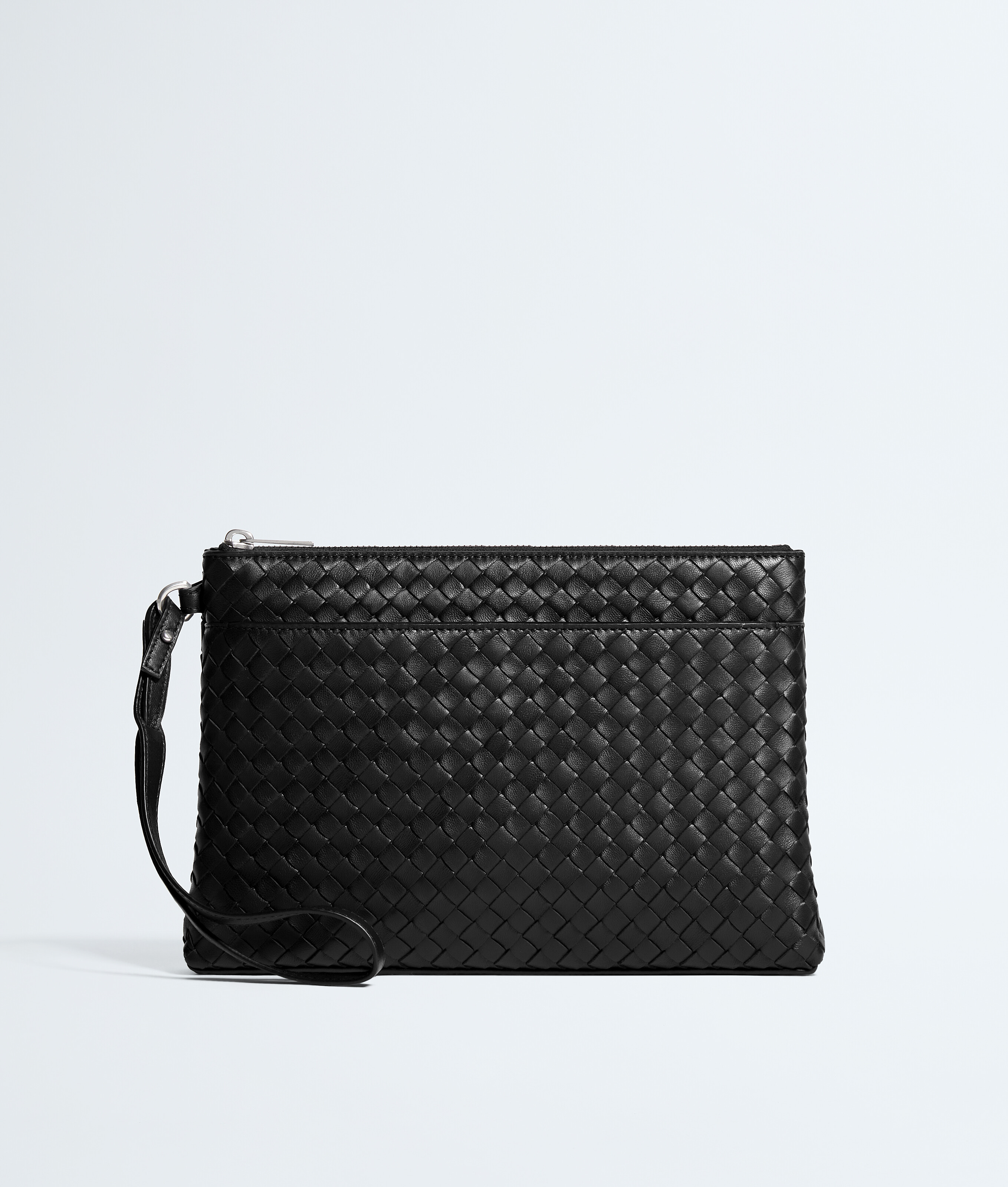 Bottega Veneta Black Intrecciato Piccolo Prism Pouch - Man - U