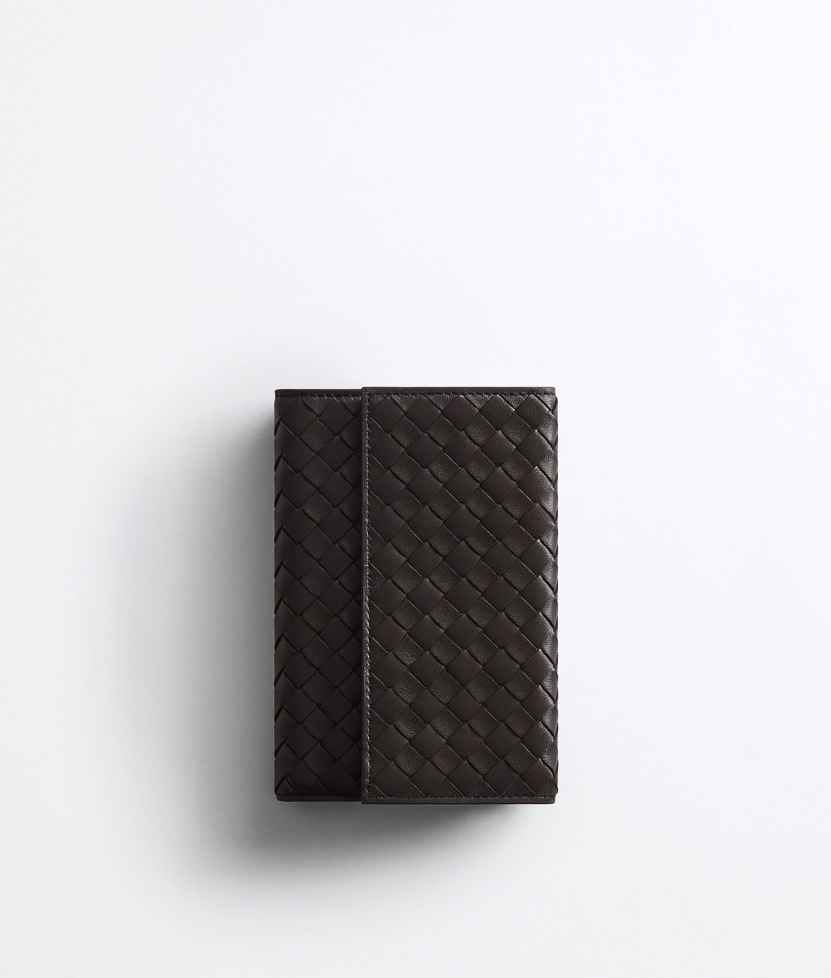 Women's Intrecciato Piccolo Medium Bi-Fold Wallet with Flap in Espresso Bottega Veneta Luxembourg EN - Image 1