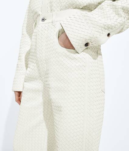 Cal&ccedil;a de couro Intrecciato Piccolo