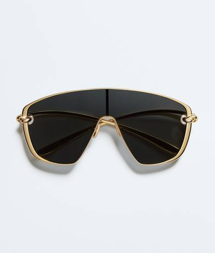 Knot Shield Sunglasses in Gold/smoke Bottega Veneta United Kingdom EN - Image 1