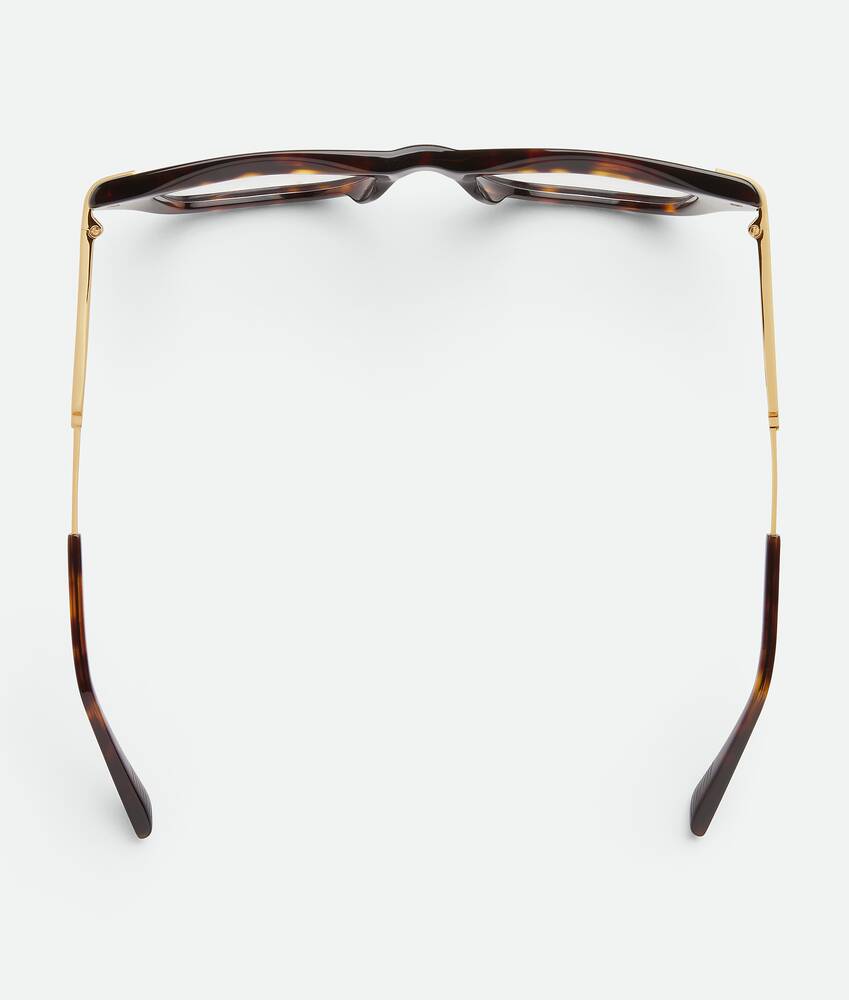 Women's Classic Rectangular Eyeglasses in Havana/transparent Bottega Veneta Taiwan EN - Image 4