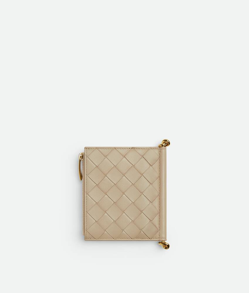 Portefeuille Bi-Fold Solstice petit format pour Femme en Ecru Bottega Veneta Belgique FR - Image 3