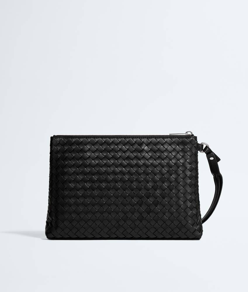Men's Intrecciato Piccolo Prism Pouch in Black Bottega Veneta United Arab Emirates EN - Image 4