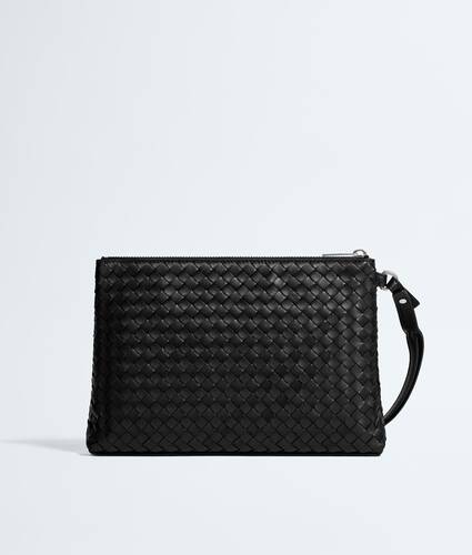 Men's Intrecciato Piccolo Prism Pouch in Black Bottega Veneta United Arab Emirates EN - Image 4