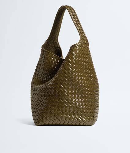 Ele's Bolsa Bucket Triangolo Grande em Olive oil Bottega Veneta Brasil PT - Image 1