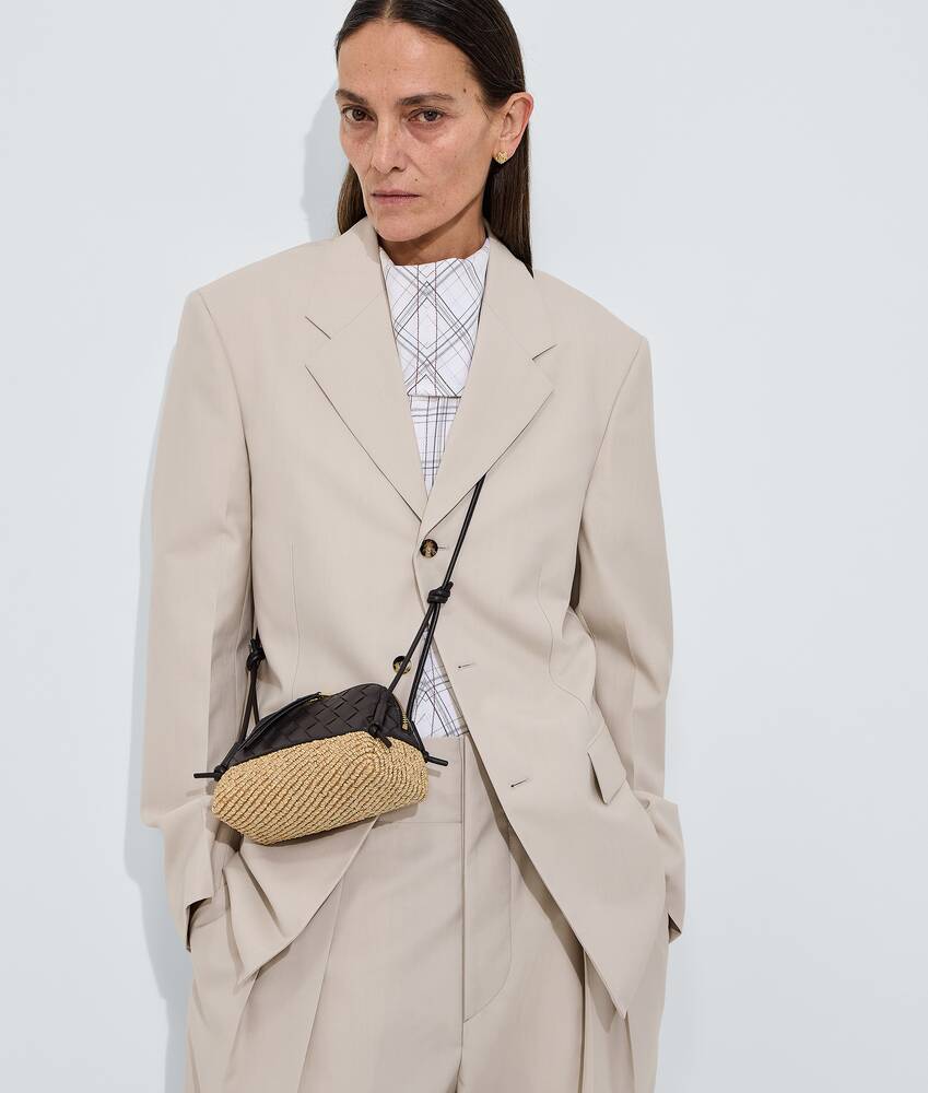 Women's Concert Pouch in Espresso/natural Bottega Veneta Italy EN - Image 2