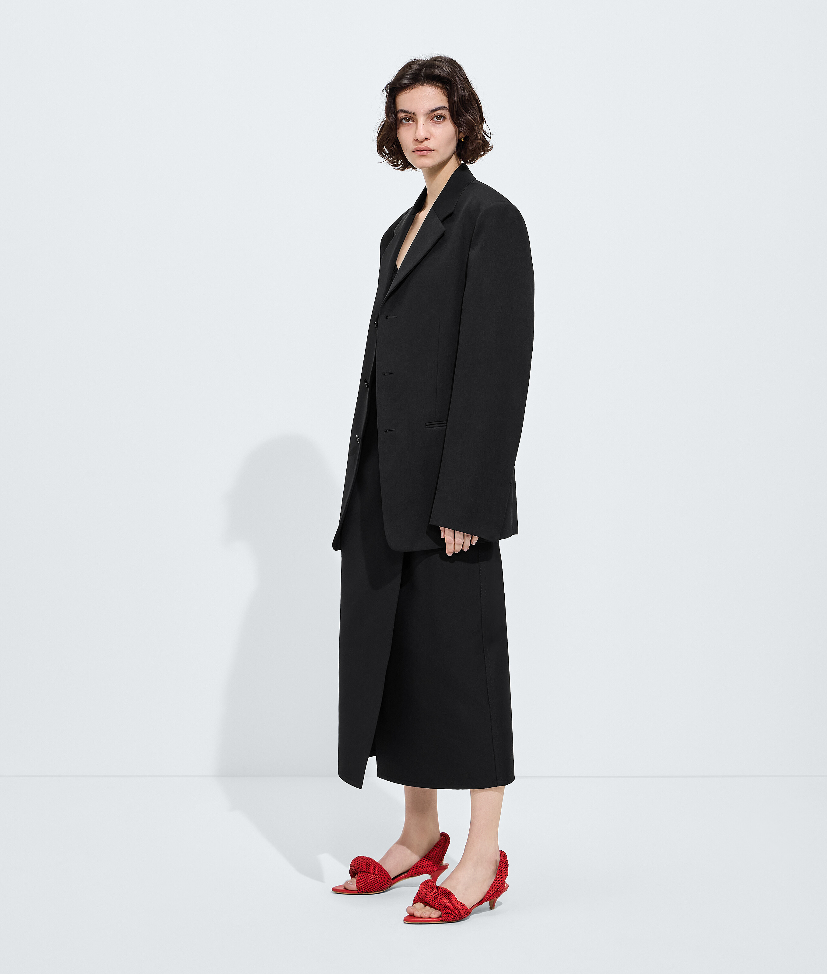 Women's Wool Grain De Poudre Jacket in Double black Bottega Veneta Luxembourg EN - Image 2