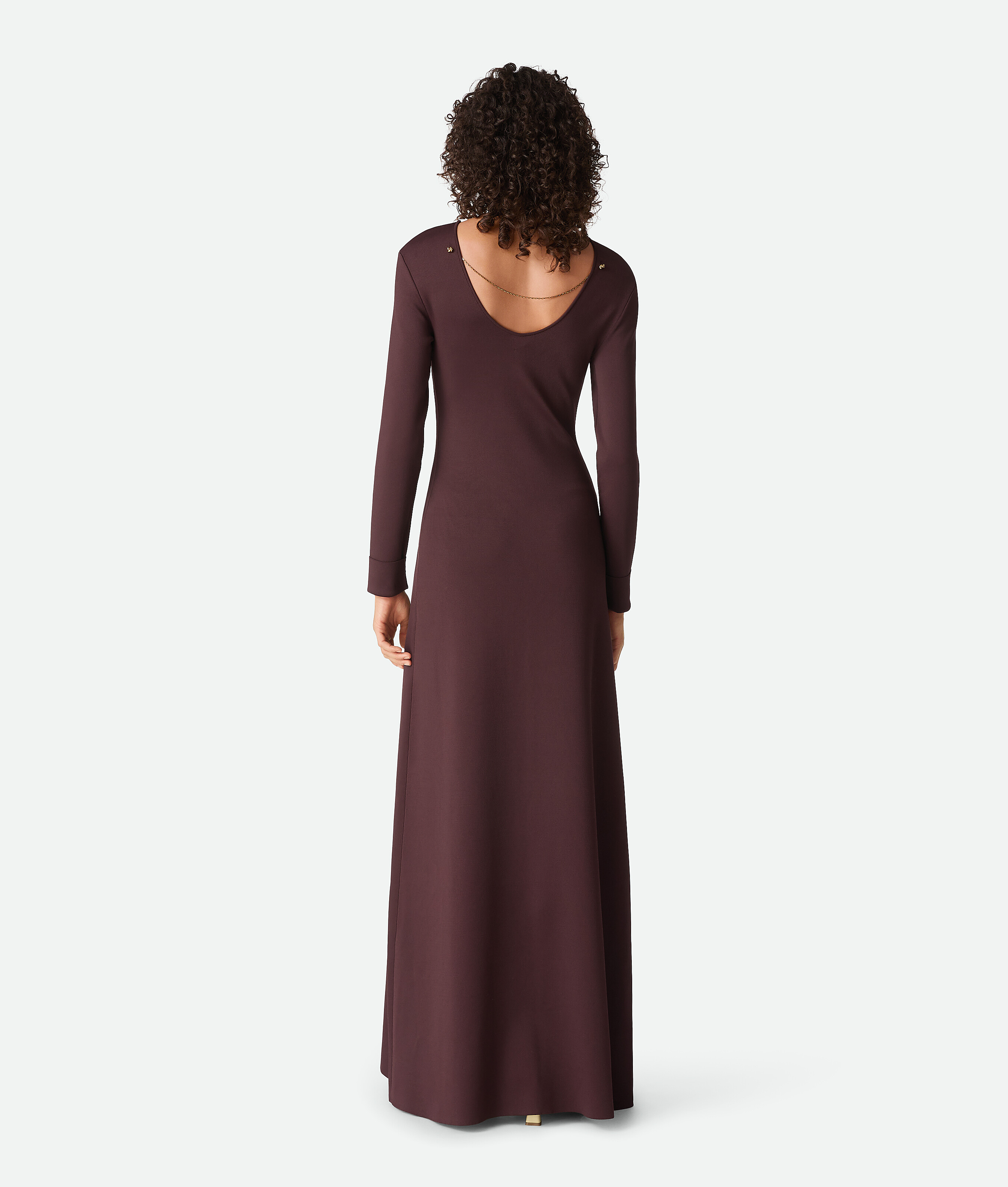 Bottega Veneta Compact Viscose Dress In Burgundy