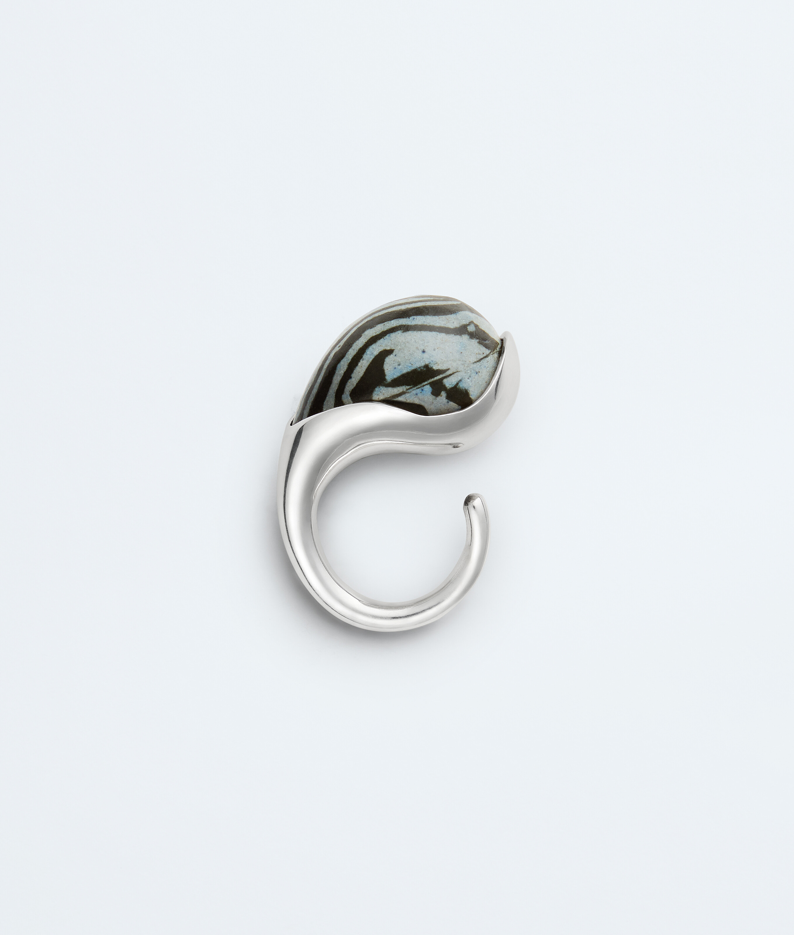Bottega Veneta Bottega Veneta Drop Ring In Glacial/black