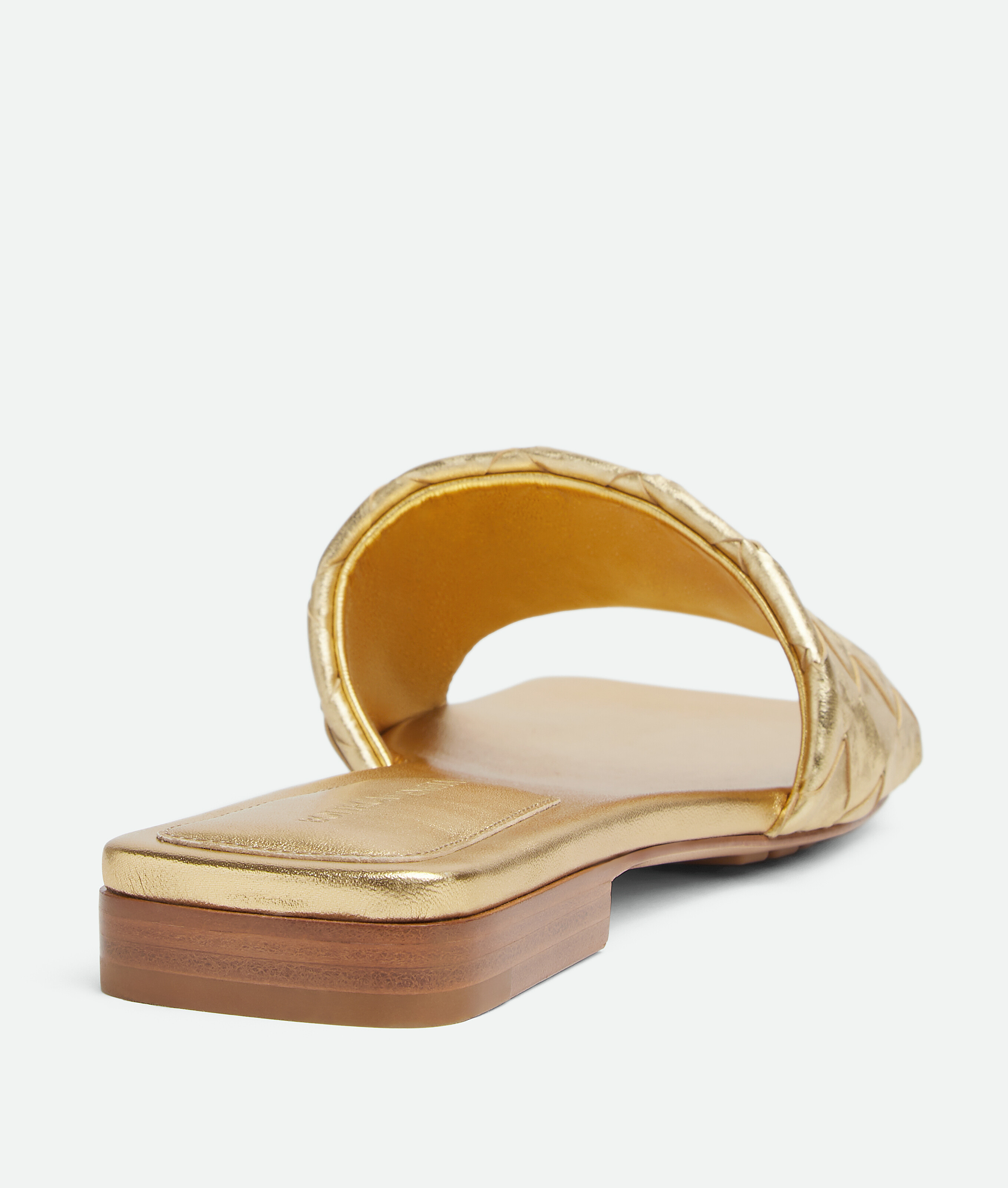 Bottega Veneta Parco Flat Mule In Gold